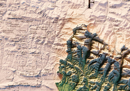PIRINEO DE HUESCA. Mapa topográfico.