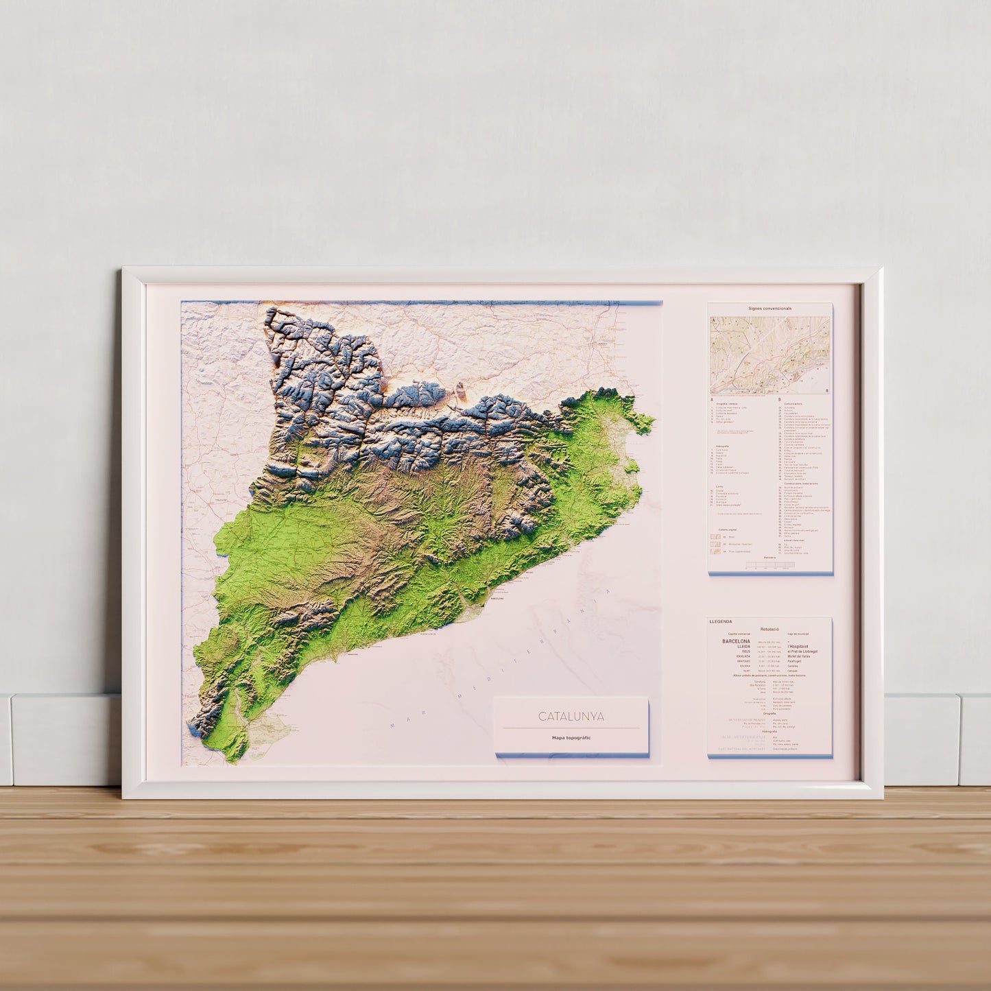 CATALUNYA. Mapa topográfico.