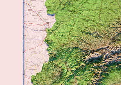 CATALUNYA. Mapa topográfico.