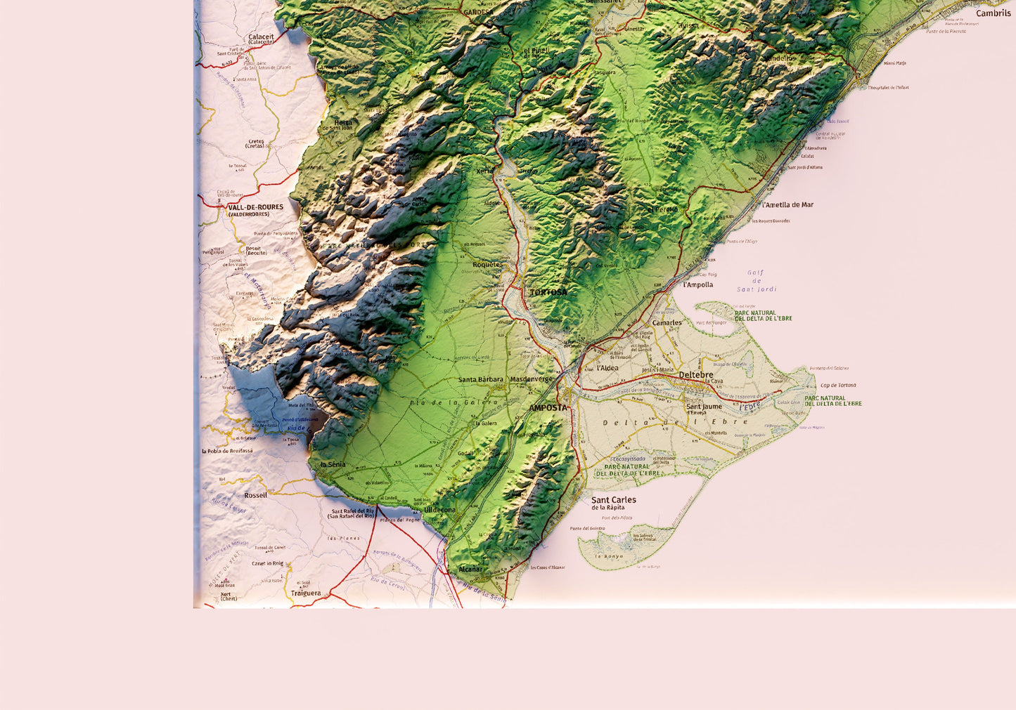 CATALUNYA. Mapa topográfico.