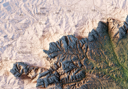 L'ALT EMPORDÀ. Mapa topográfico.