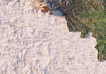 L'ALT EMPORDÀ. Mapa topográfico.