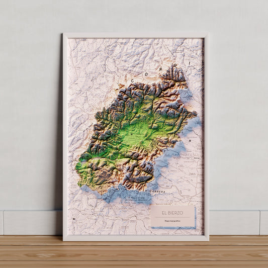 EL BIERZO. Mapa topográfico.