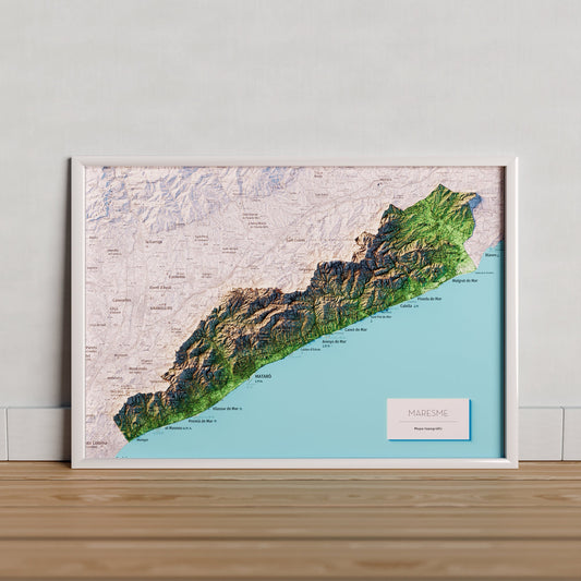 EL MARESME. Mapa topográfico.