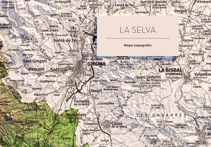 LA SELVA. Mapa topográfico.