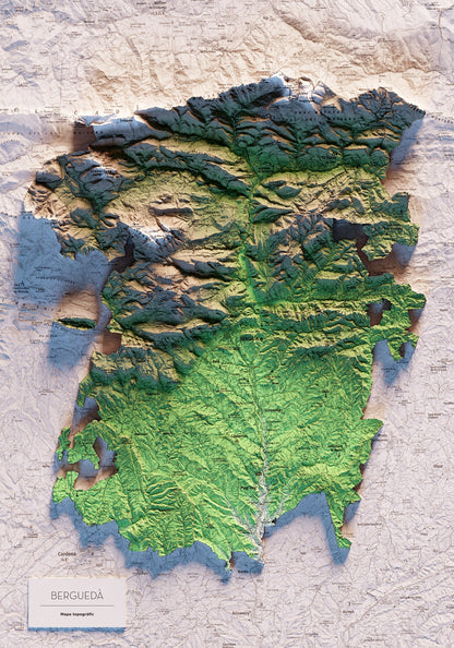 EL BERGUEDÀ. Mapa topográfico.