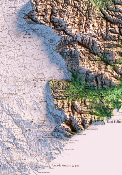 EL BAIX EMPORDÀ. Mapa topográfico.