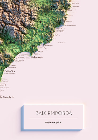 EL BAIX EMPORDÀ. Mapa topográfico.