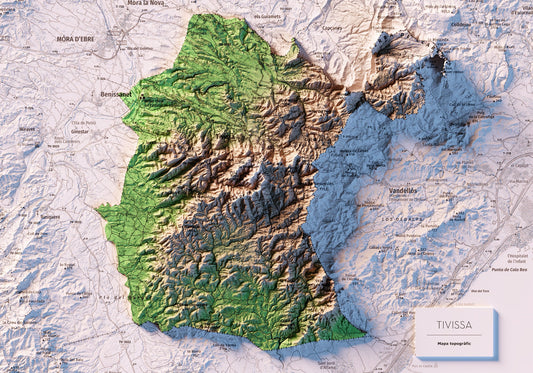 TIVISSA. Mapa topográfico.