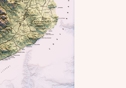 CATALUNYA. Mapa topográfico. Versió sense llegenda.