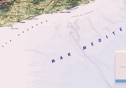 CATALUNYA. Mapa topográfico. Versió sense llegenda.