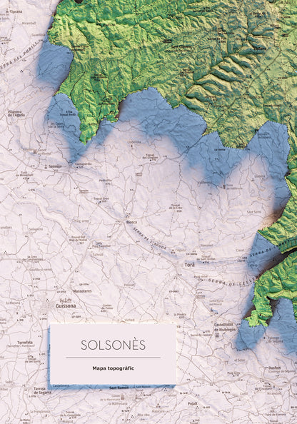 EL SOLSONÈS. Mapa topográfico.