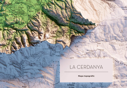 LA CERDANYA. Mapa topográfico.