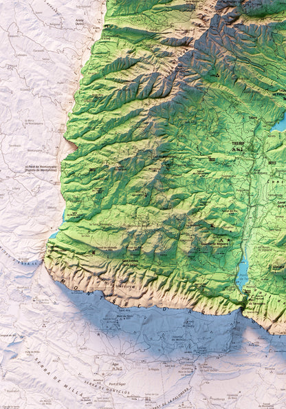 PALLARS JUSSÀ. Mapa topográfico.