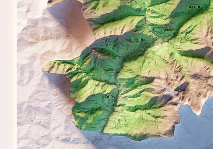 ANDORRA. Mapa topográfico.