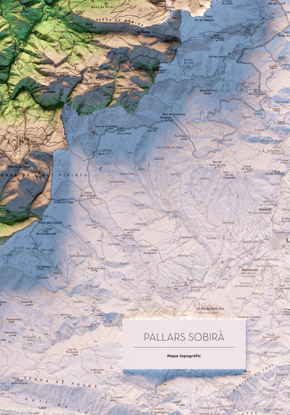 EL PALLARS SOBIRÀ. Mapa topográfico.