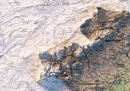 L'ALT PENEDÈS. Mapa topográfico.