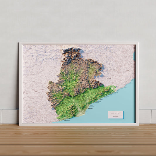 LA PROVÍNCIA DE BARCELONA. Mapa topográfico.
