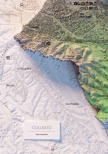 COLLBATÓ. Mapa topográfico.