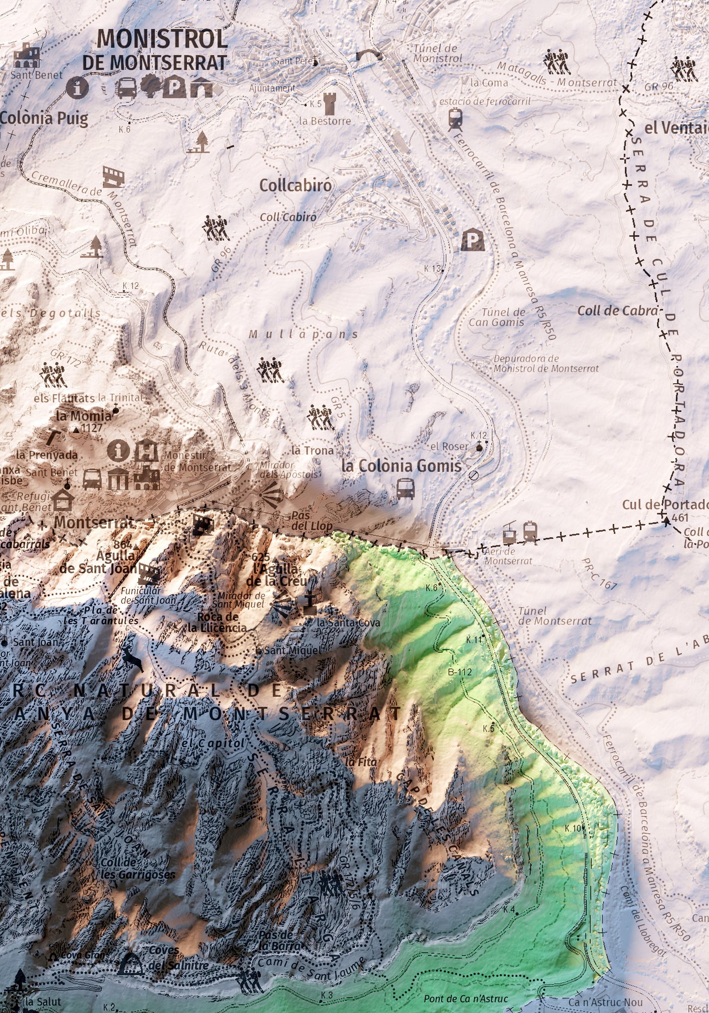 COLLBATÓ. Mapa topográfico.