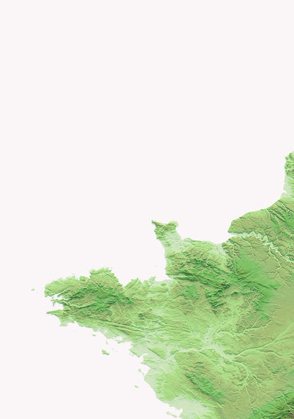 FRANÇA. Mapa de relleu.