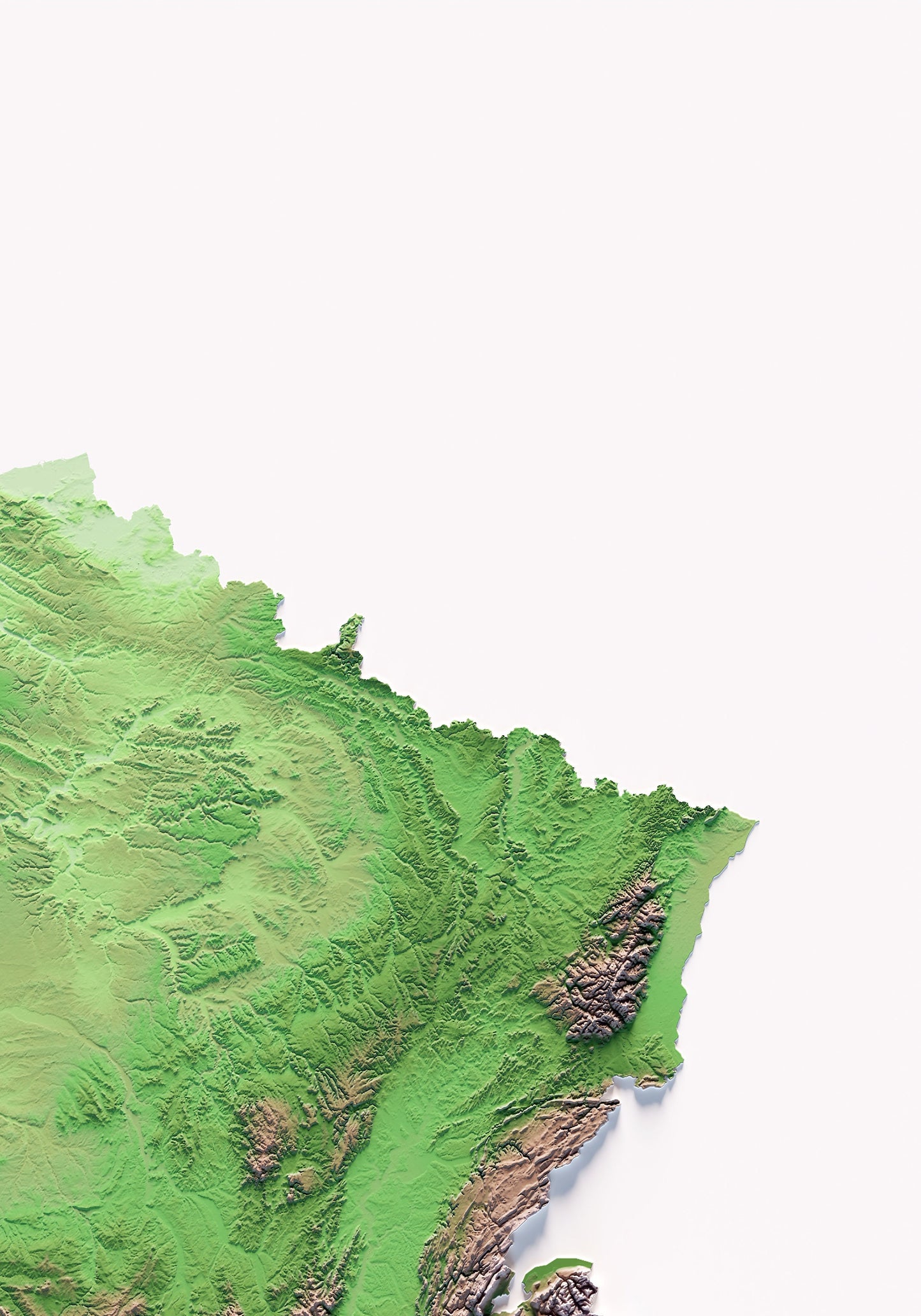 FRANÇA. Mapa de relleu.