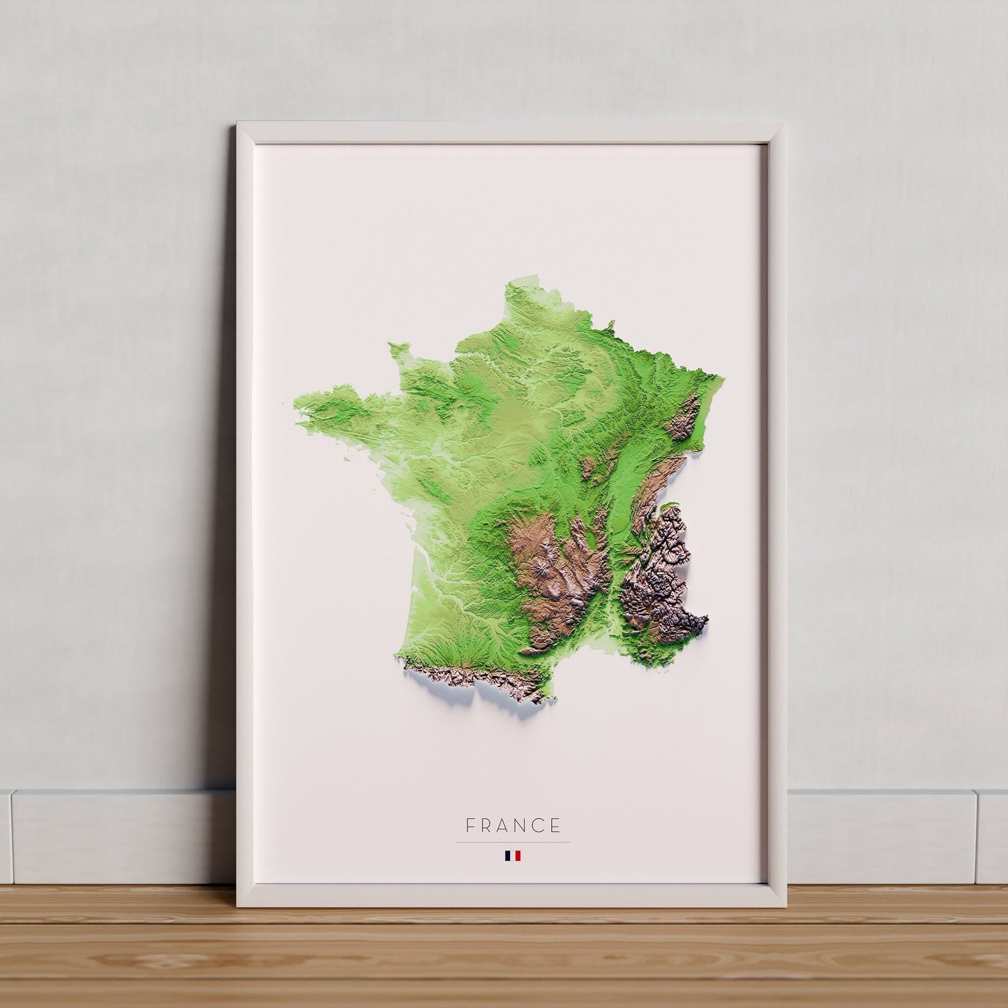 FRANÇA. Mapa de relleu.