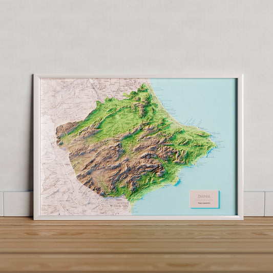 DIÀNIA. Mapa topográfico.