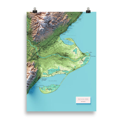 EL DELTA DE L'EBRE. Mapa topográfico.