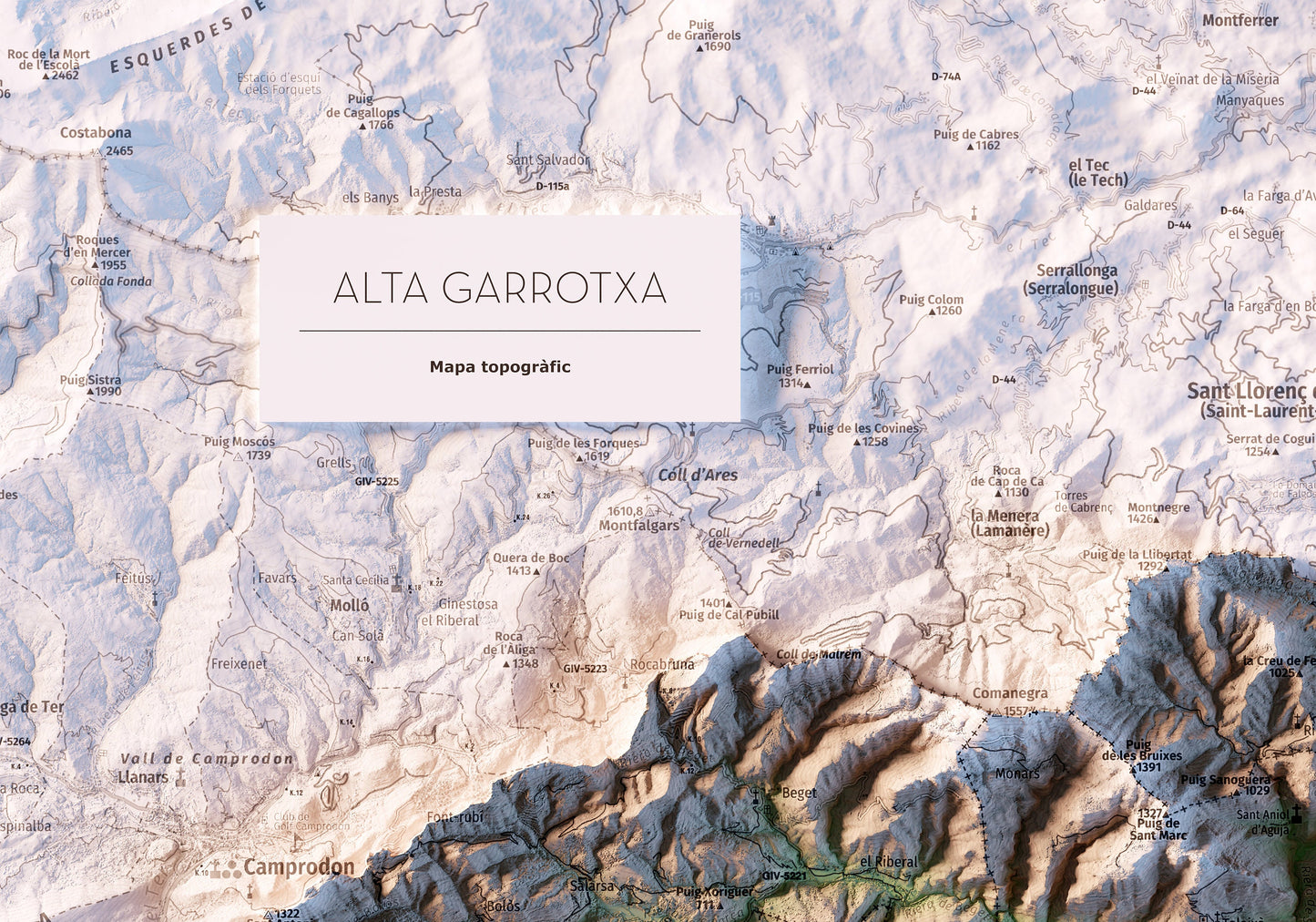 L'ALTA GARROTXA. Mapa topográfico.