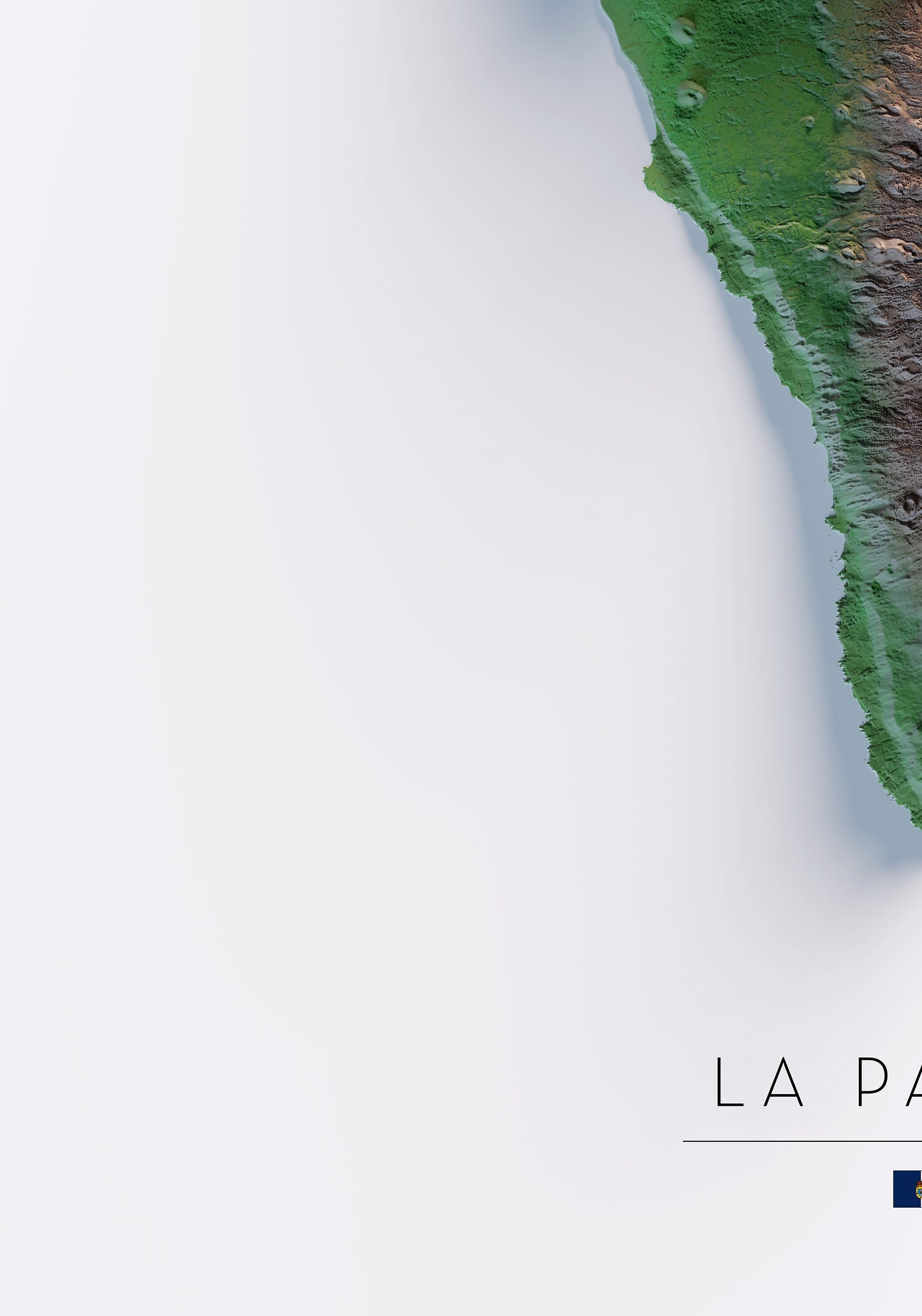 ISLA DE LA PALMA. Mapa de relieve.