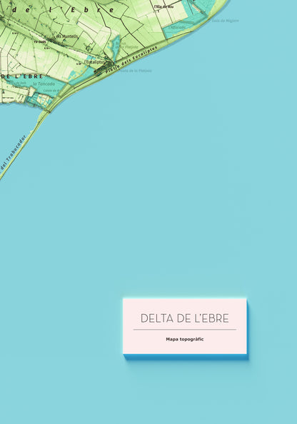 EL DELTA DE L'EBRE. Mapa topográfico.