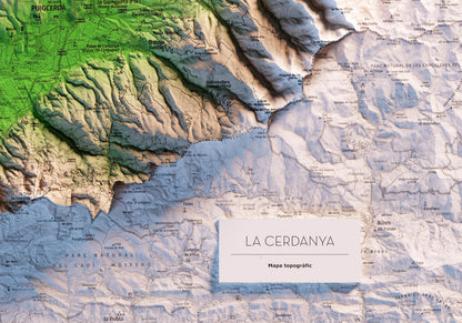 LA CERDANYA COMPLETA. Mapa topográfico.