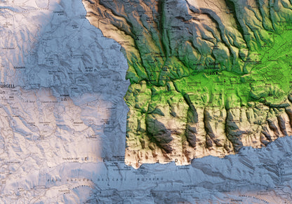 LA CERDANYA COMPLETA. Mapa topográfico.