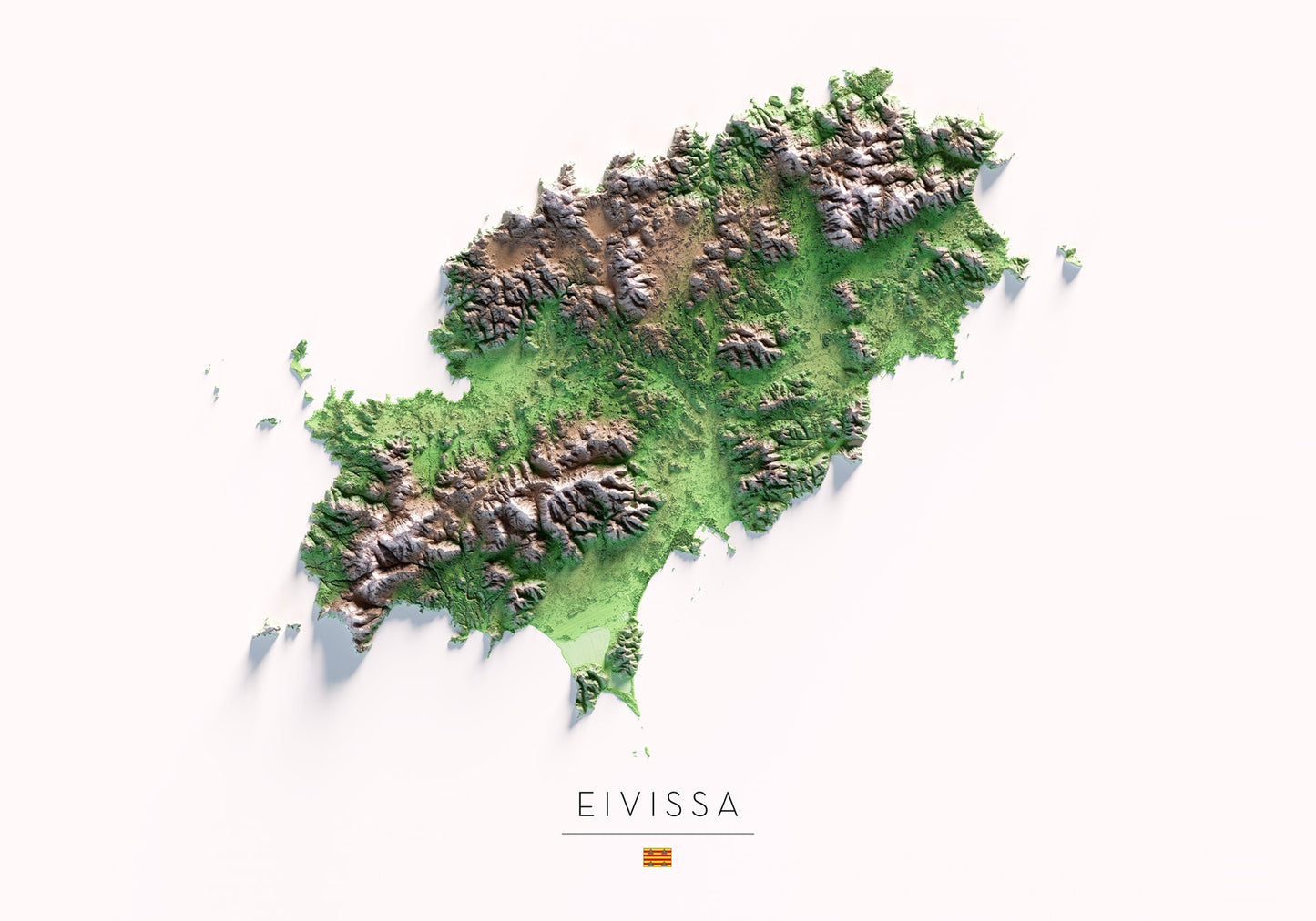 EÏVISSA. Mapa de relleu.