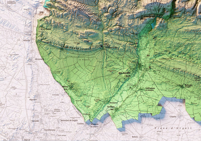 LA NOGUERA. Mapa topográfico.