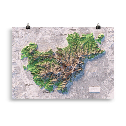 PARC NATURAL DE COLLSEROLA. Mapa topográfico.