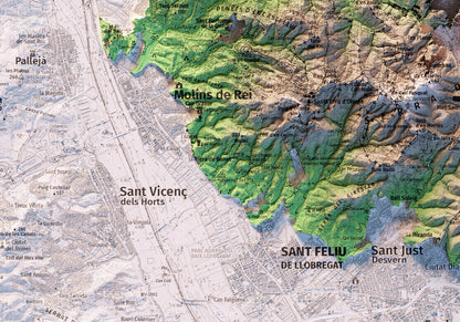 PARC NATURAL DE COLLSEROLA. Mapa topográfico.