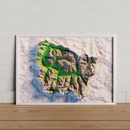VALL D'ARAN. Mapa topográfico.