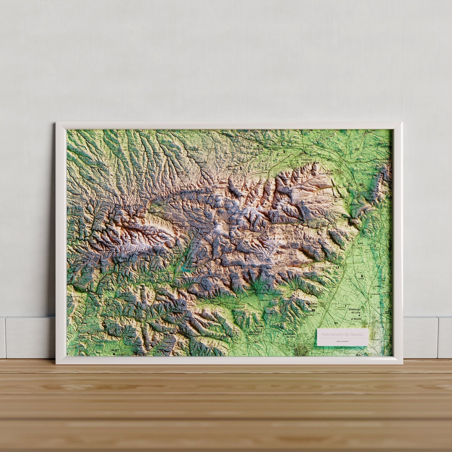 MUNTANYES DE PRADES. Mapa topográfico.