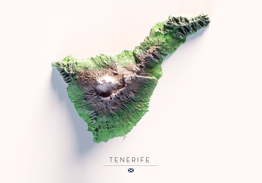 TENERIFE. Mapa de relieve.
