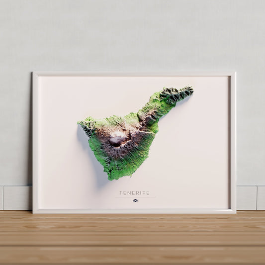 TENERIFE. Mapa de relieve.