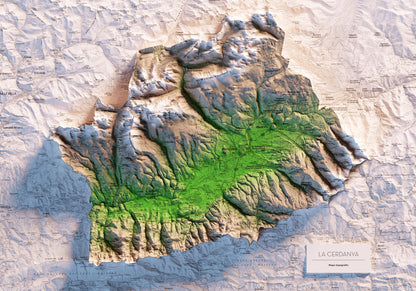 LA CERDANYA COMPLETA. Mapa topográfico.