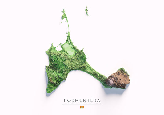 FORMENTERA. Mapa de relleu.