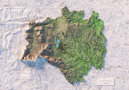 EL PLA DE L'ESTANY. Mapa topográfico.