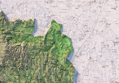 EL PLA DE L'ESTANY. Mapa topográfico.