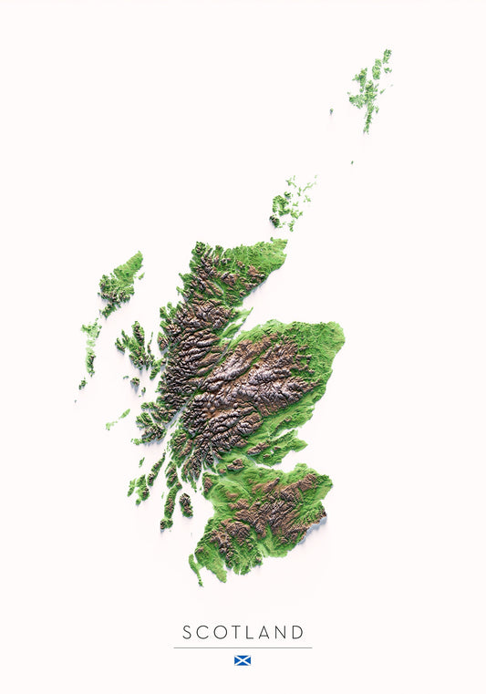 ESCÒCIA. Mapa de relleu.