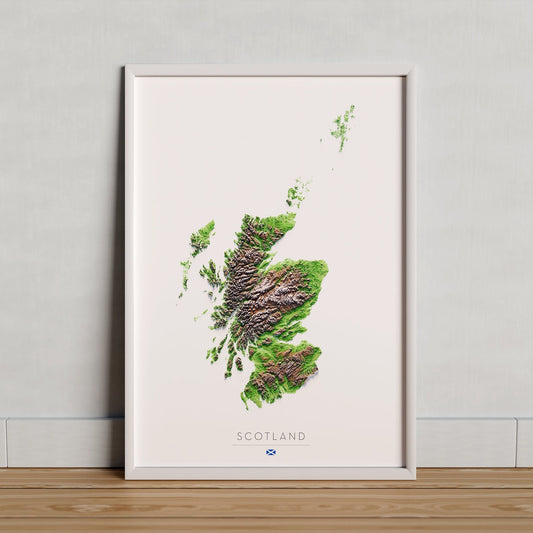 ESCÒCIA. Mapa de relleu.