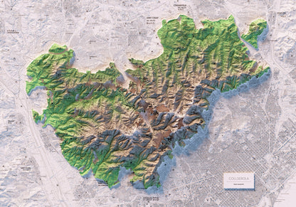 PARC NATURAL DE COLLSEROLA. Mapa topográfico.