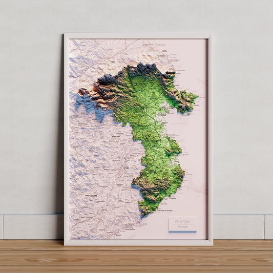 L'EMPORDÀ. Mapa topográfico.